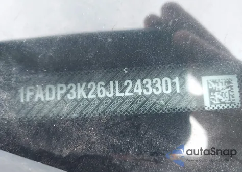 2018 Ford Focus Se from USA, damaged, VIN 1FADP3K26JL243301